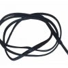 Black Flat Wax Thin Shoelaces