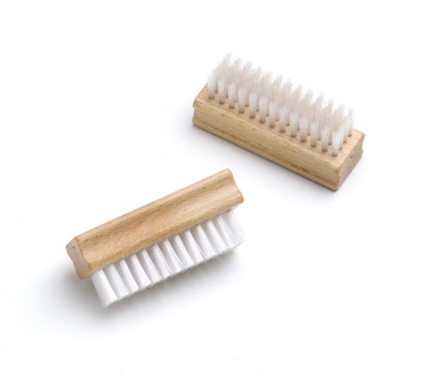 Wooden Suede Brush with a synthetic bristles